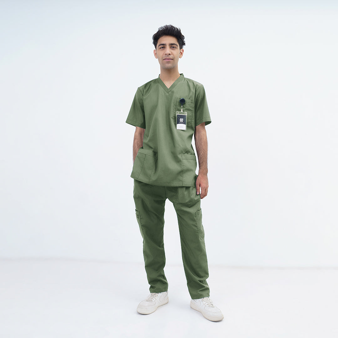 Men's Basic V-Neck Medical Scrub Set