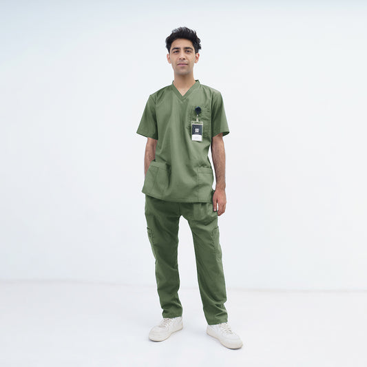 Men's Basic V-Neck Medical Scrub Set