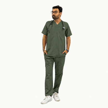 Men's Two Chest Pocket Medical Scrub Set