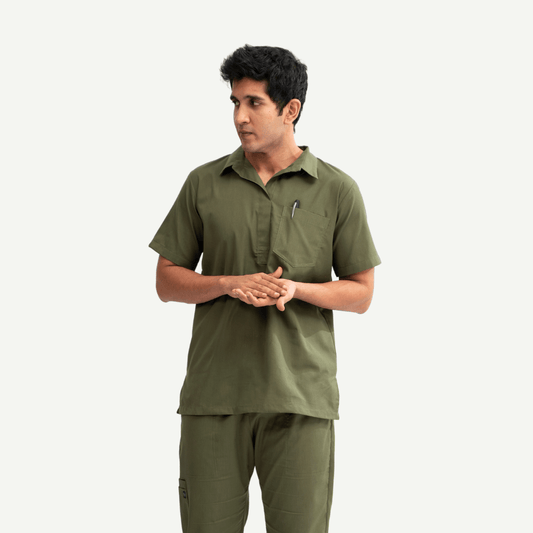 Men's Urban Collar Medical Scrub Set