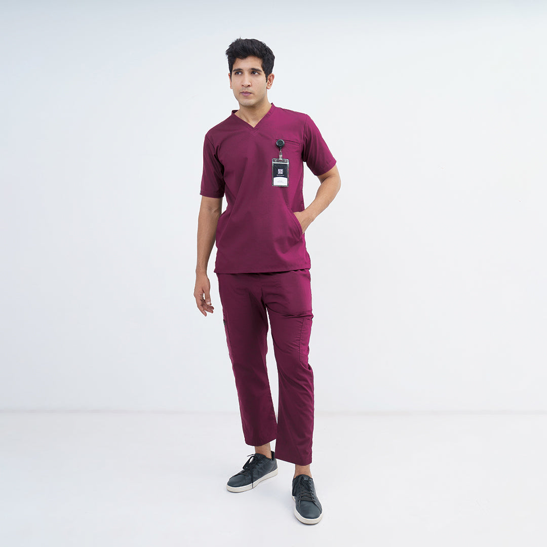 Men's Kangaroo Pocket Medical Scrub Set
