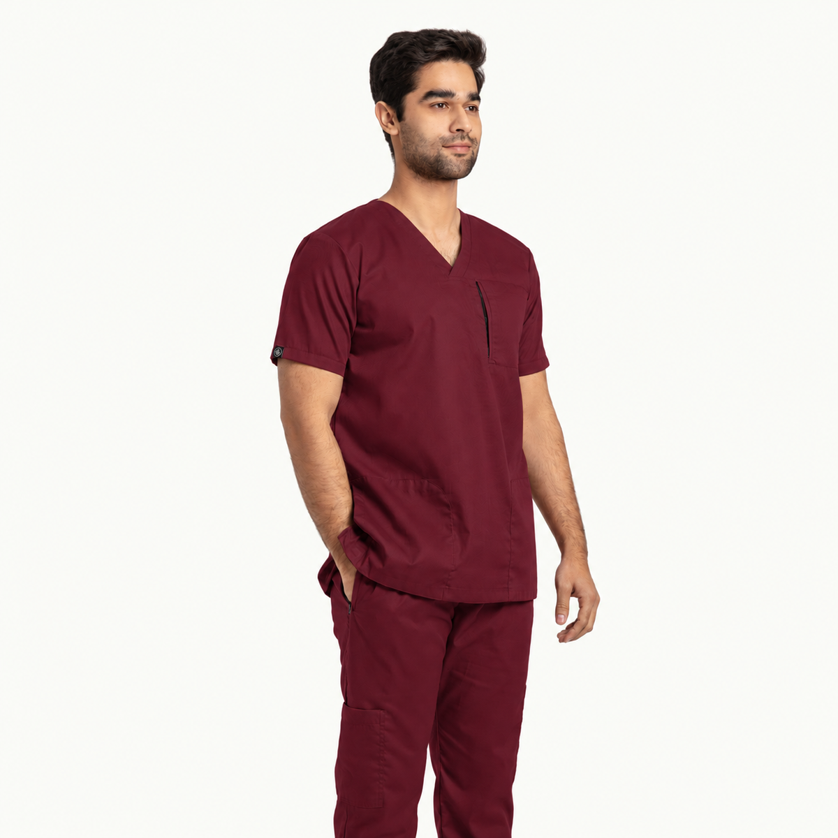 Men's Tri-Pocket Zip Medical Scrub Set