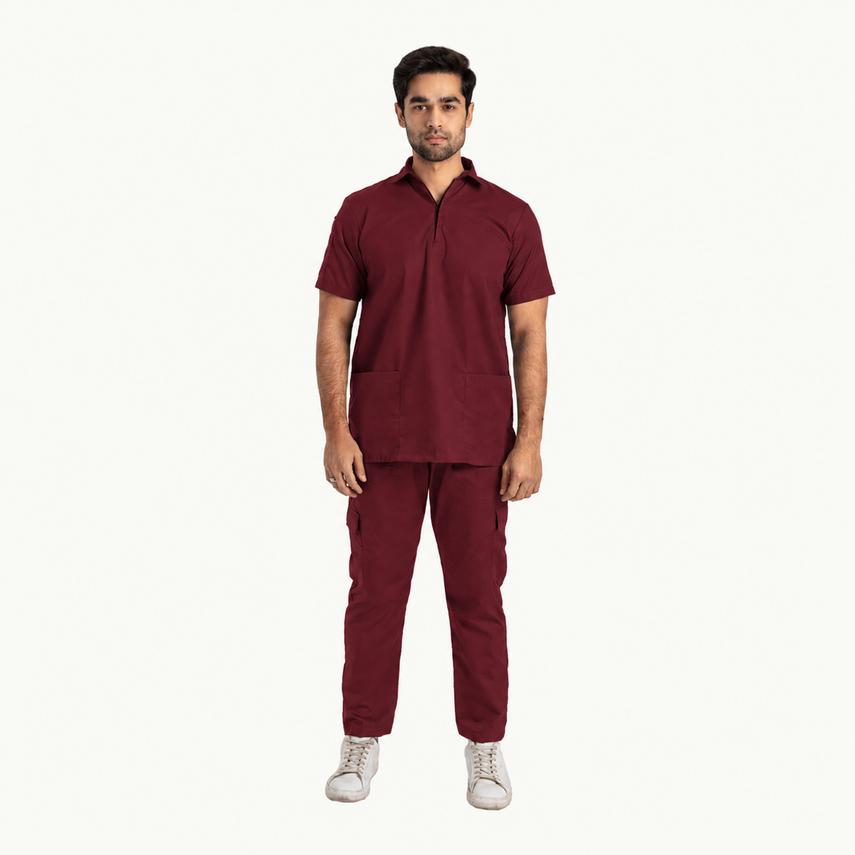 Men's Zip Collar Medical Scrub Set
