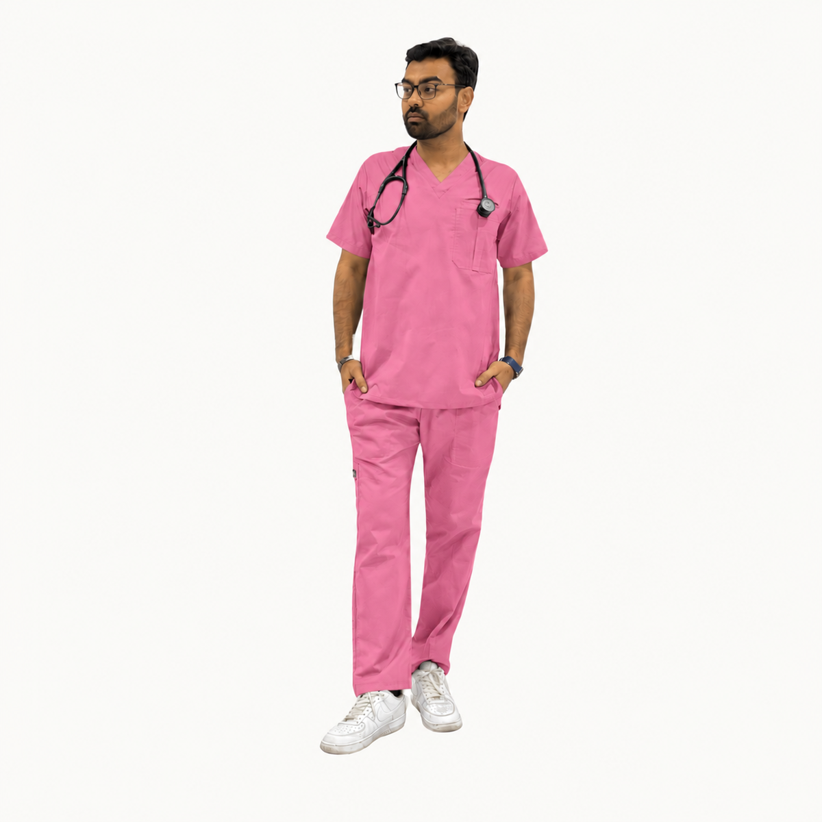 Men's Two Chest Pocket Medical Scrub Set