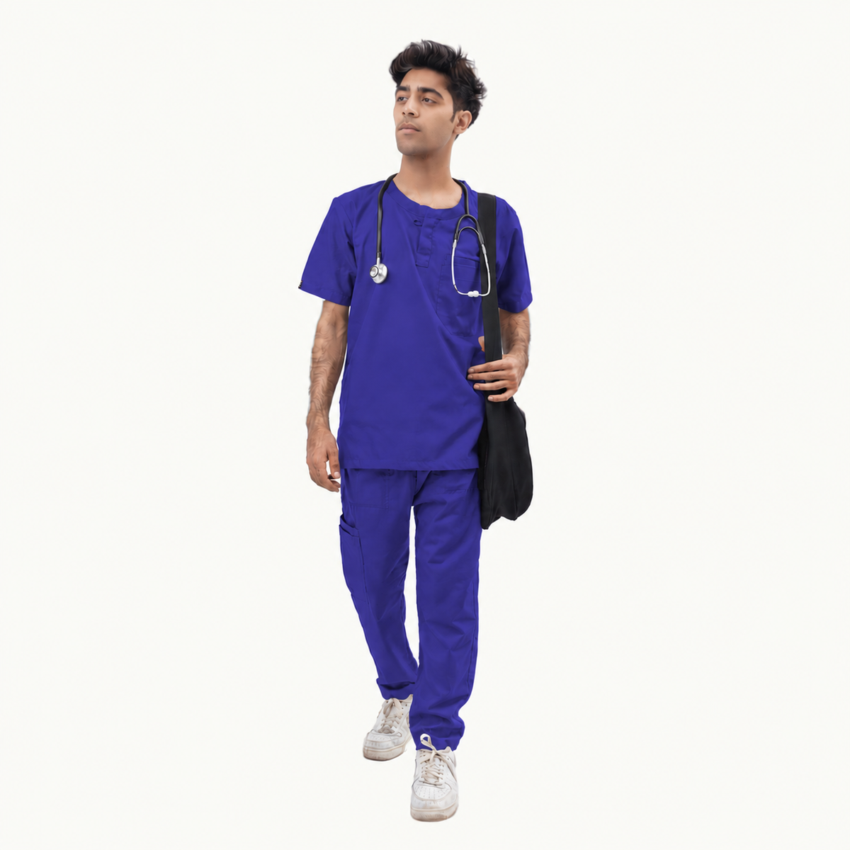 Men's Front Placket Medical Scrub Set