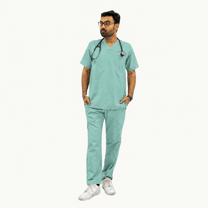 Men's Two Chest Pocket Medical Scrub Set