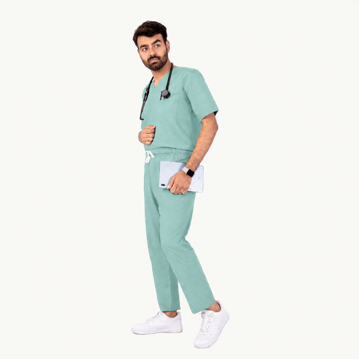 Men's Classic One-Pocket Medical Scrub Set