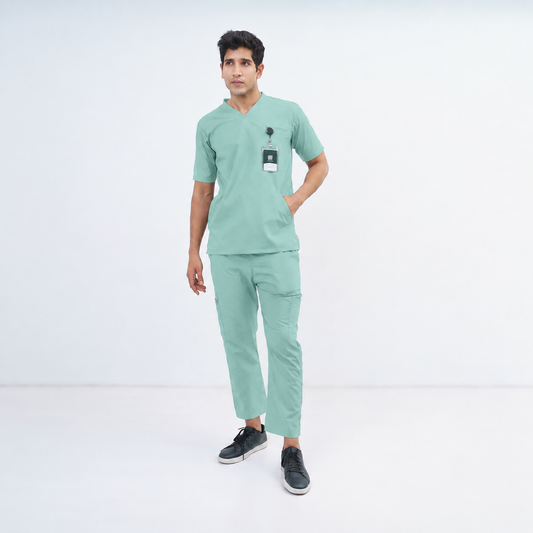 Men's Kangaroo Pocket Medical Scrub Set