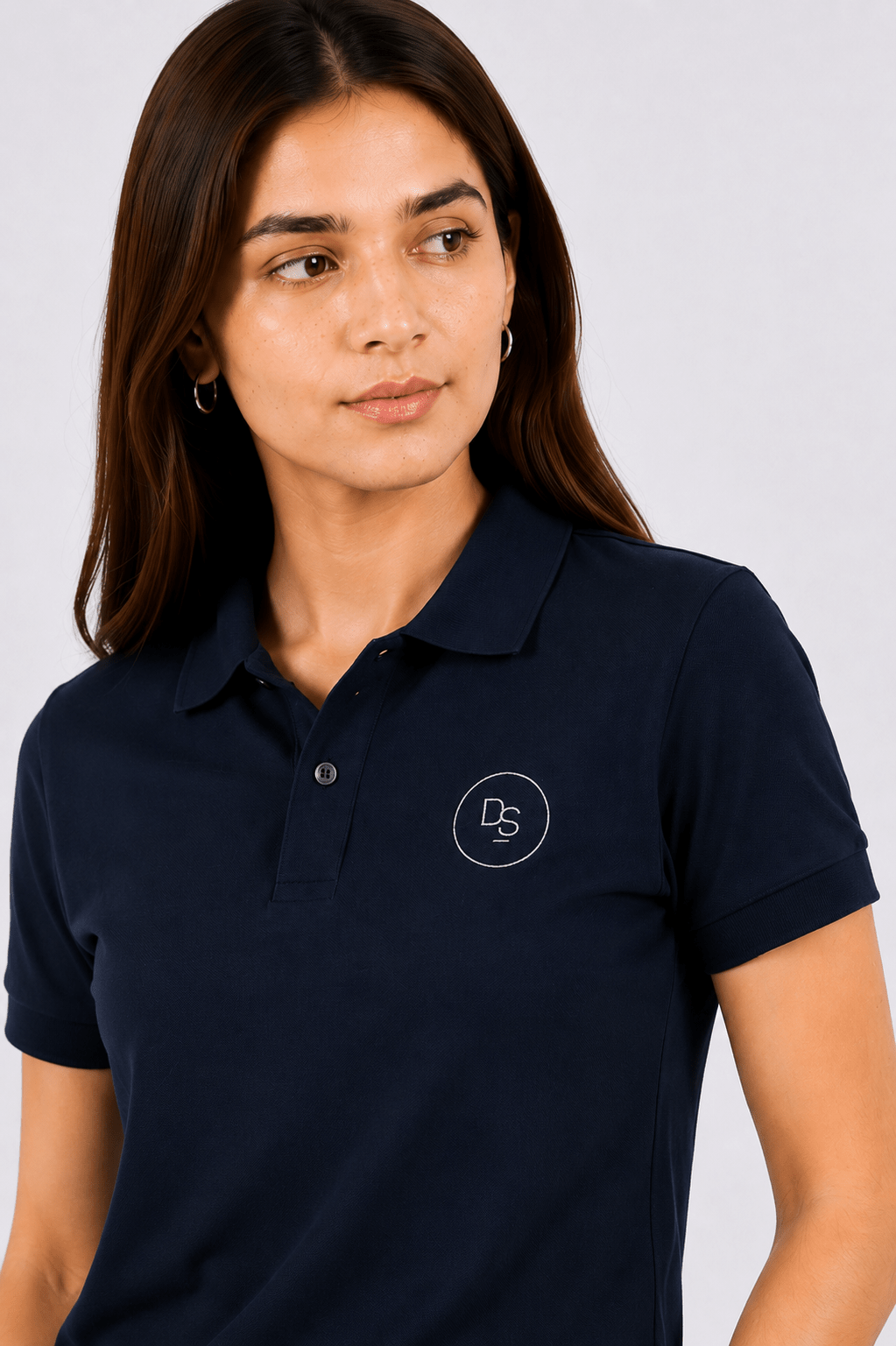 Unisex SuperSoft Cotton Polo Shirt Female - Navy - dr.stitchess