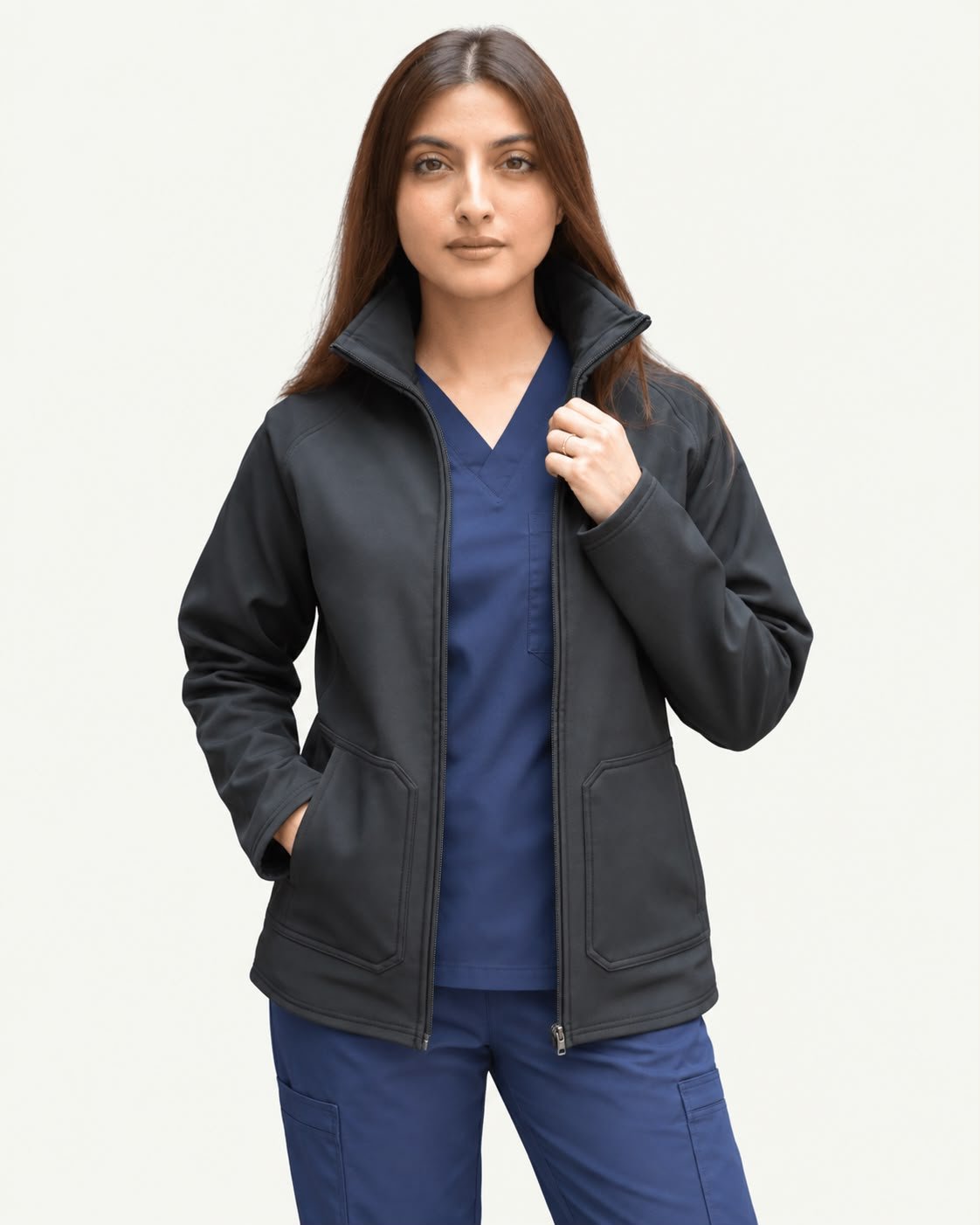 Women’s Premium Softshell Jacket – Black - dr.stitchess