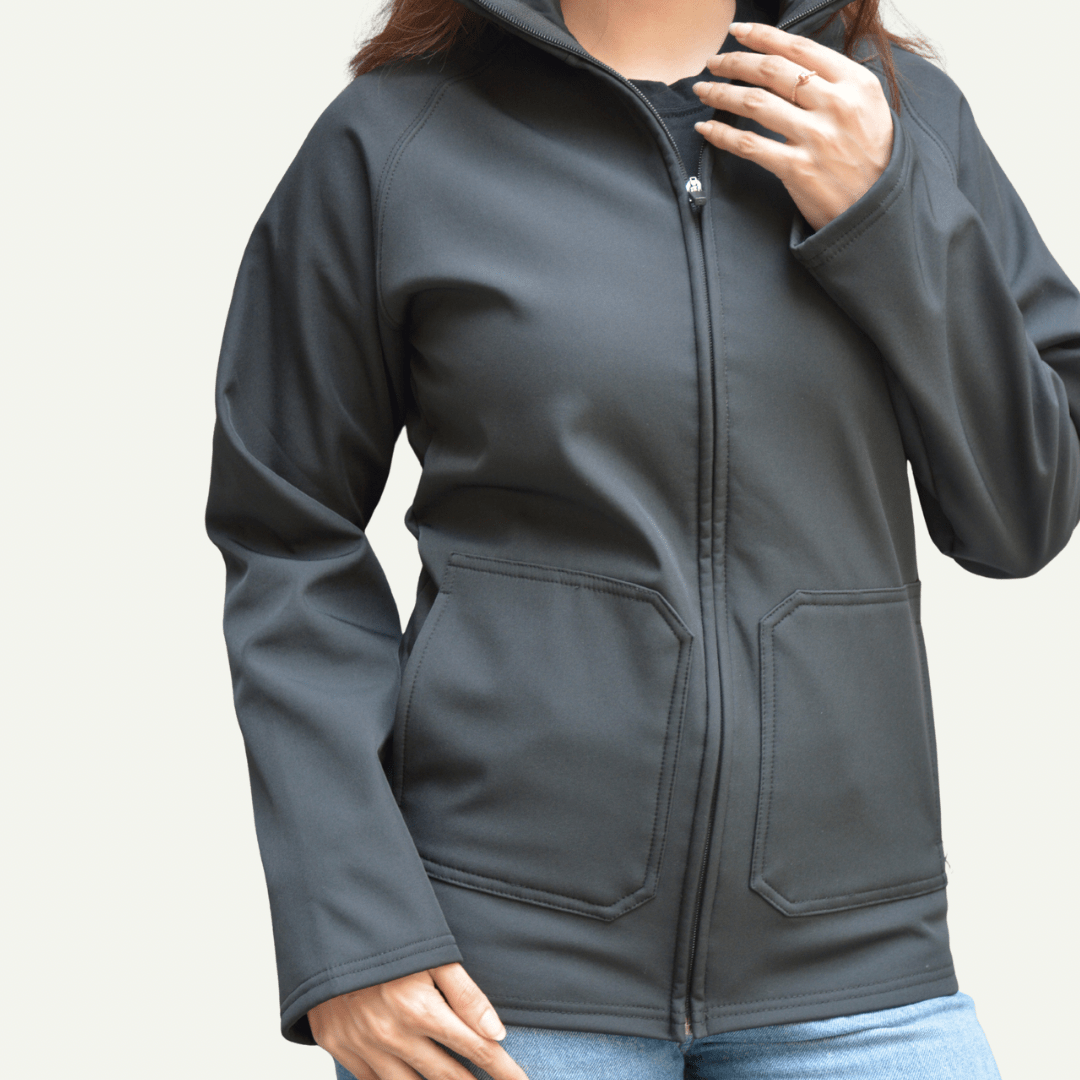 Women’s Premium Softshell Jacket – Black - dr.stitchess