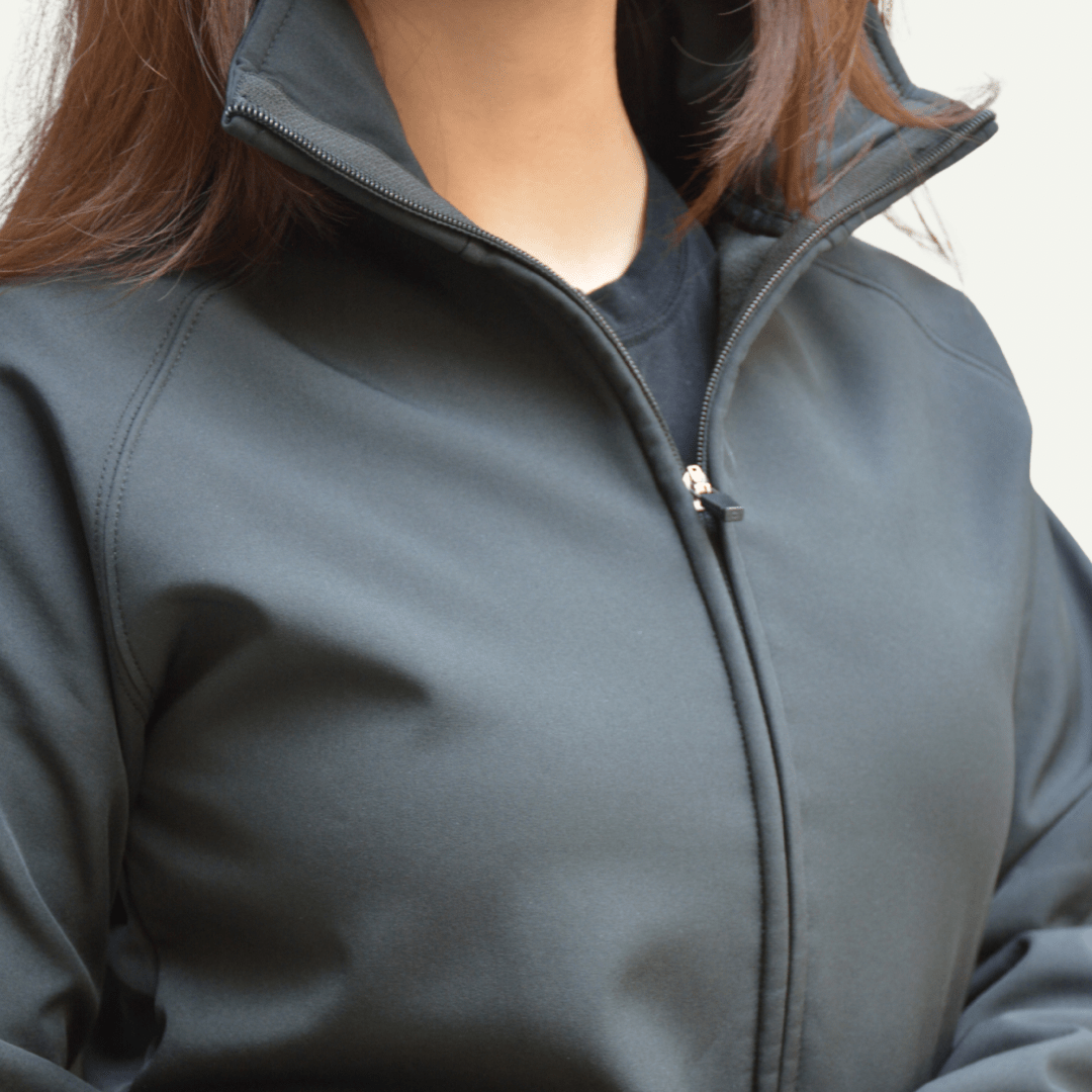 Women’s Premium Softshell Jacket – Black - dr.stitchess