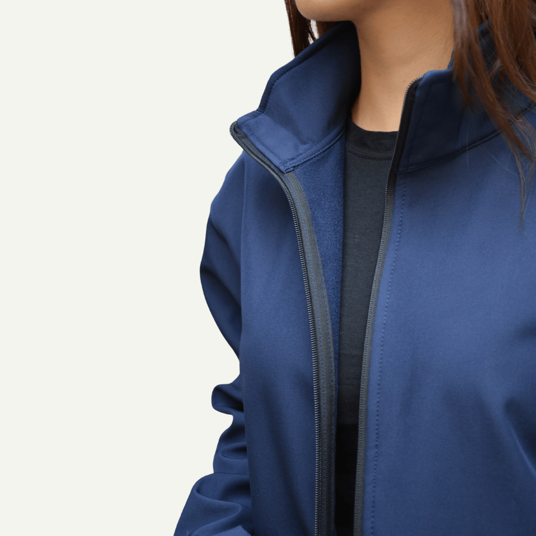 Women’s Premium Softshell Jacket – Blue - dr.stitchess