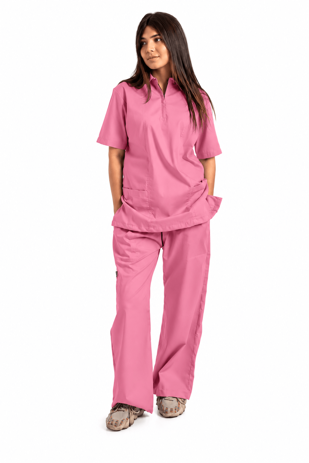 Women's Zip Collar Medical Scrub Set - dr.stitchess