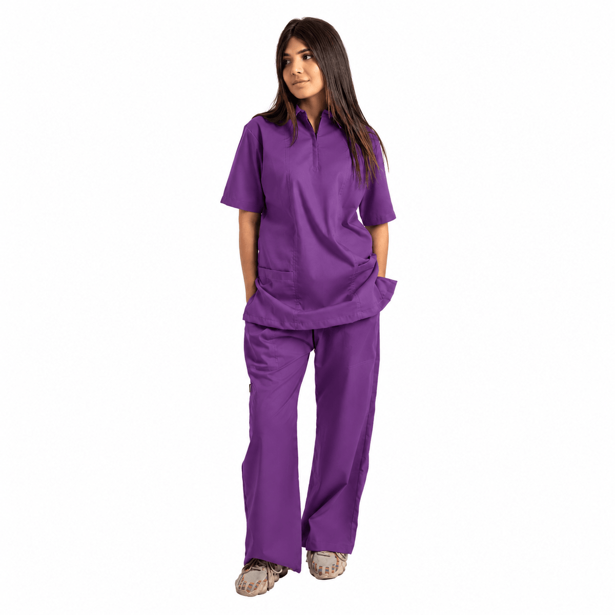 Women's Zip Collar Medical Scrub Set - dr.stitchess