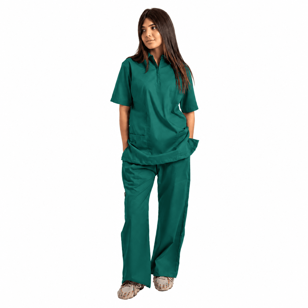Women's Zip Collar Medical Scrub Set - dr.stitchess
