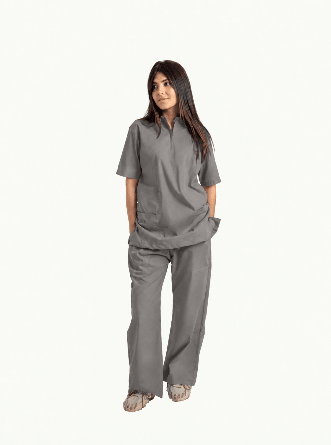 Women's Zip Collar Medical Scrub Set - dr.stitchess