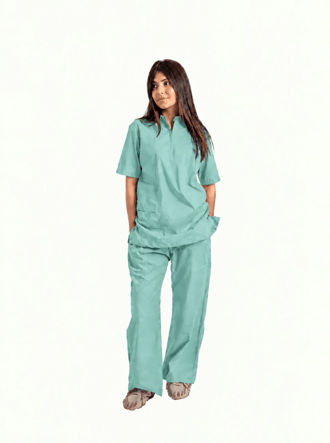 Women's Zip Collar Medical Scrub Set - dr.stitchess