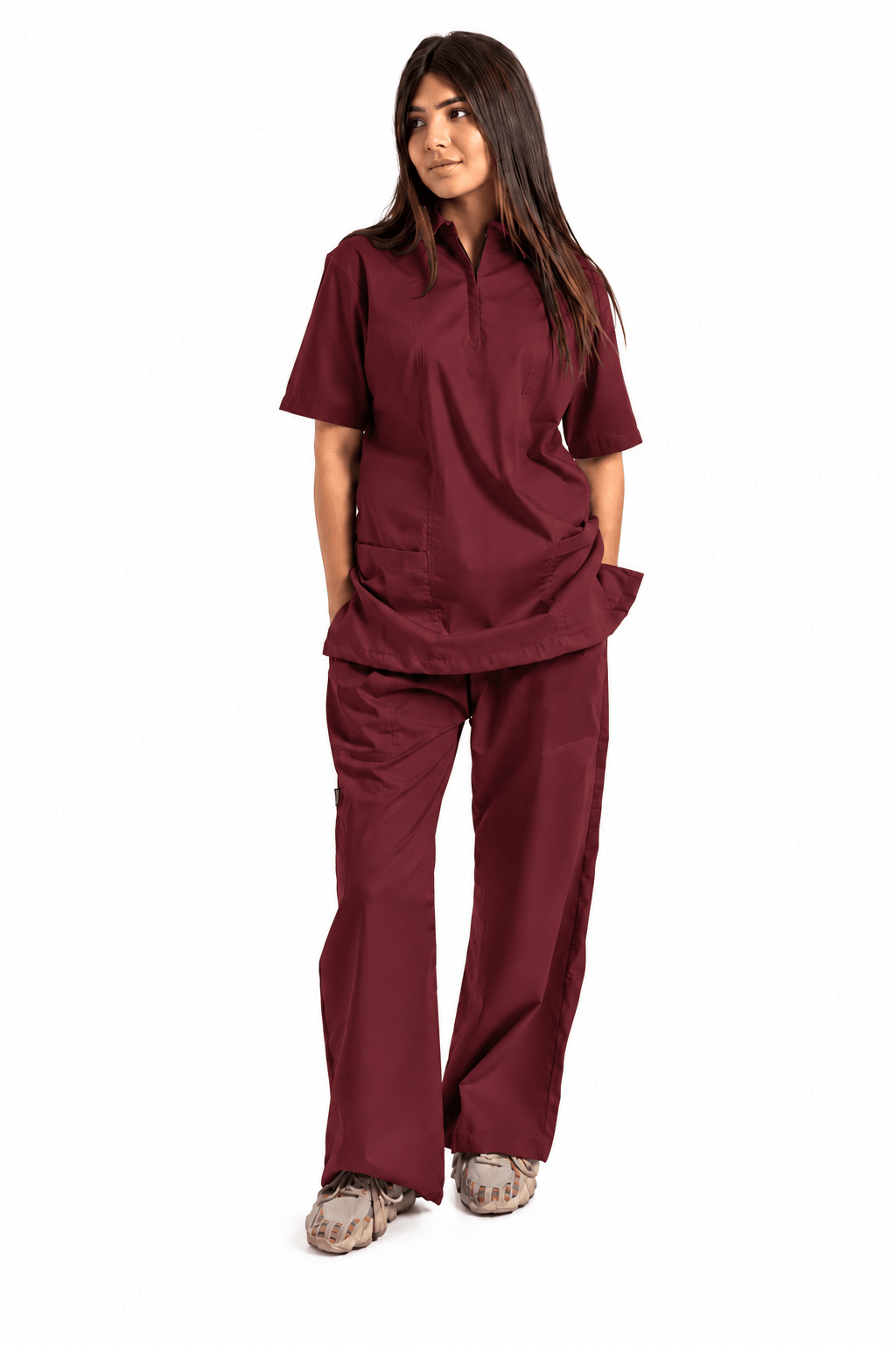 Women's Zip Collar Medical Scrub Set - dr.stitchess