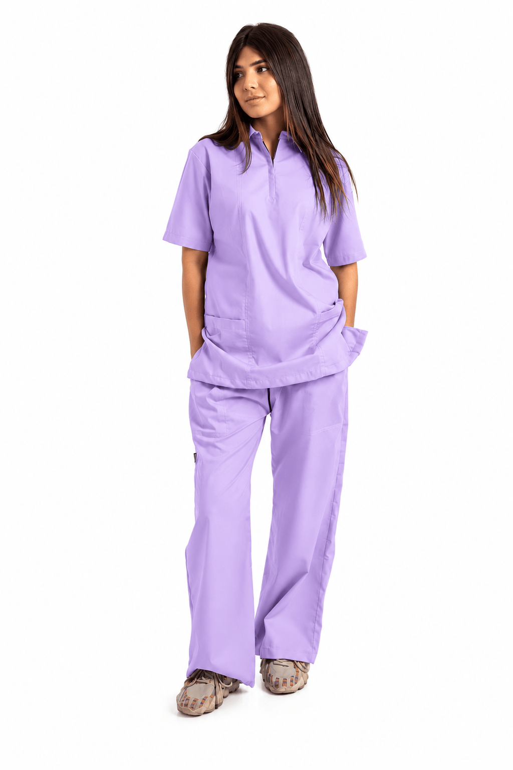 Women's Zip Collar Medical Scrub Set - dr.stitchess