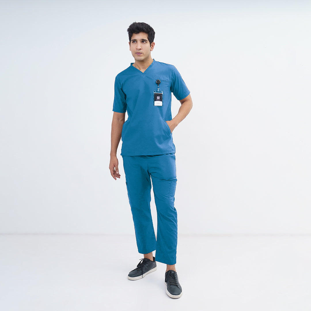 Men's Kangaroo Pocket Medical Scrub Set