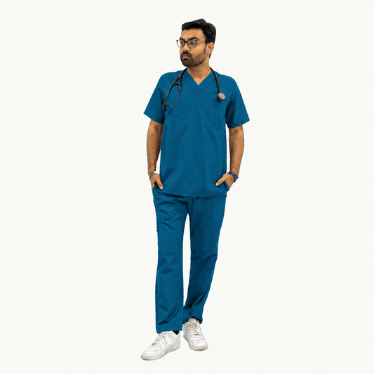 Men's Two Chest Pocket Medical Scrub Set
