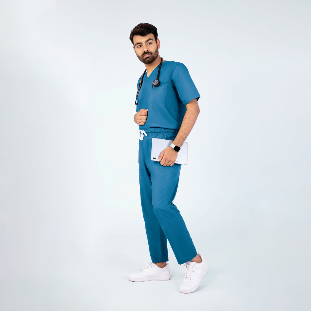 Men's Classic One-Pocket Medical Scrub Set