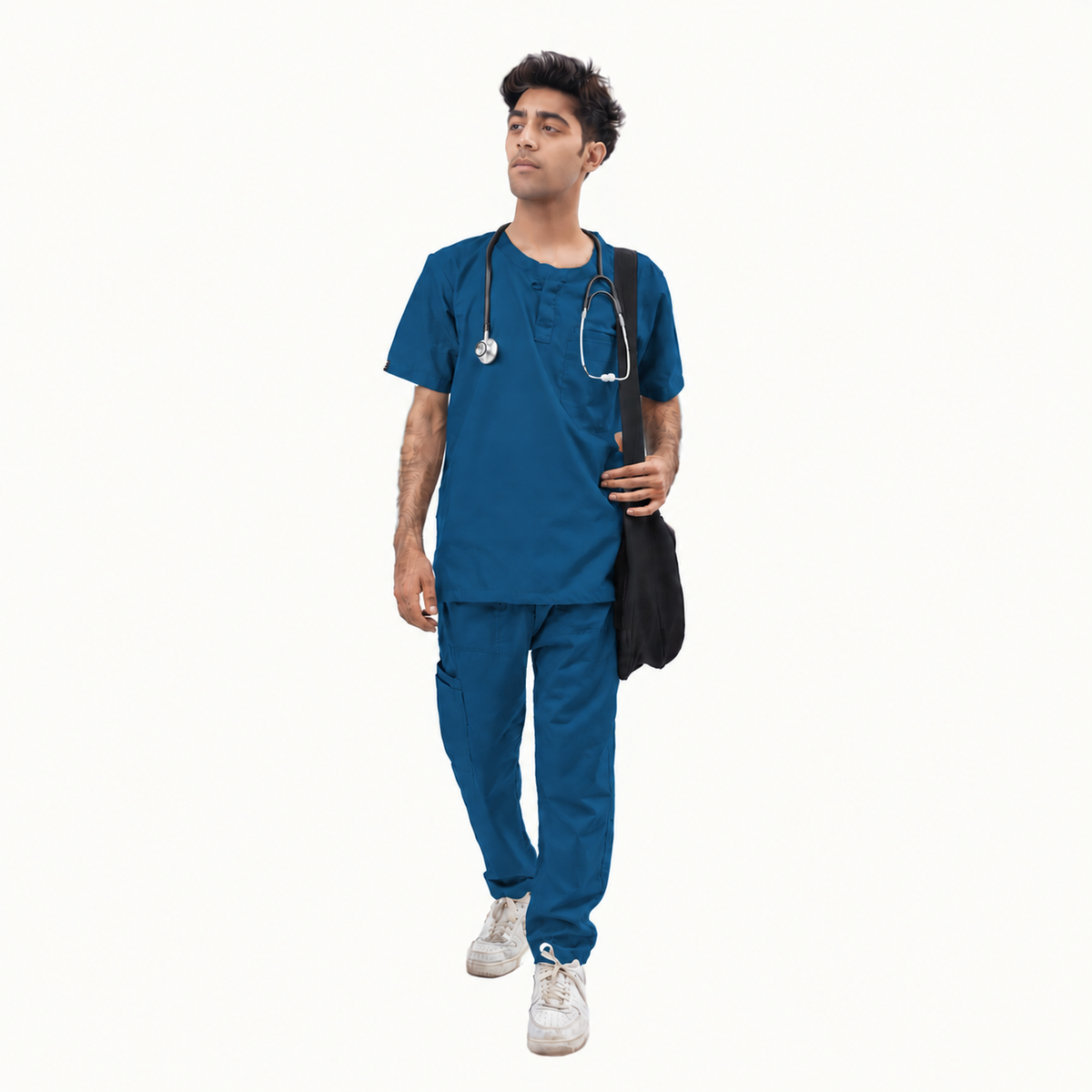 Men's Front Placket Medical Scrub Set
