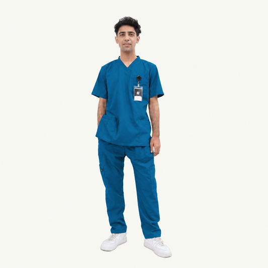 Men's Basic V-Neck Medical Scrub Set